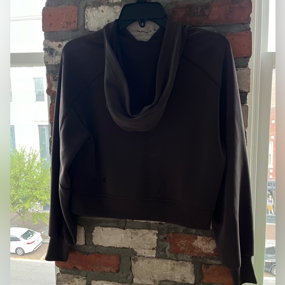 Lululemon softstreme perfectly cropped oversize hoodie espresso brown XS NWOT - Picture 4 of 5